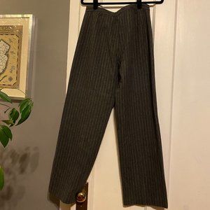 Ann Taylor dark gray pinstripe wool pants - size 8